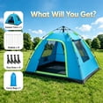 thumbnail image 4 of Golabs CT3 2-Person Instant Camping Tent, 4.8lbs Lightweight, Portable, Easy 1-Minute Setup Pop-Up Tent for Outdoor , Blue, 4 of 11