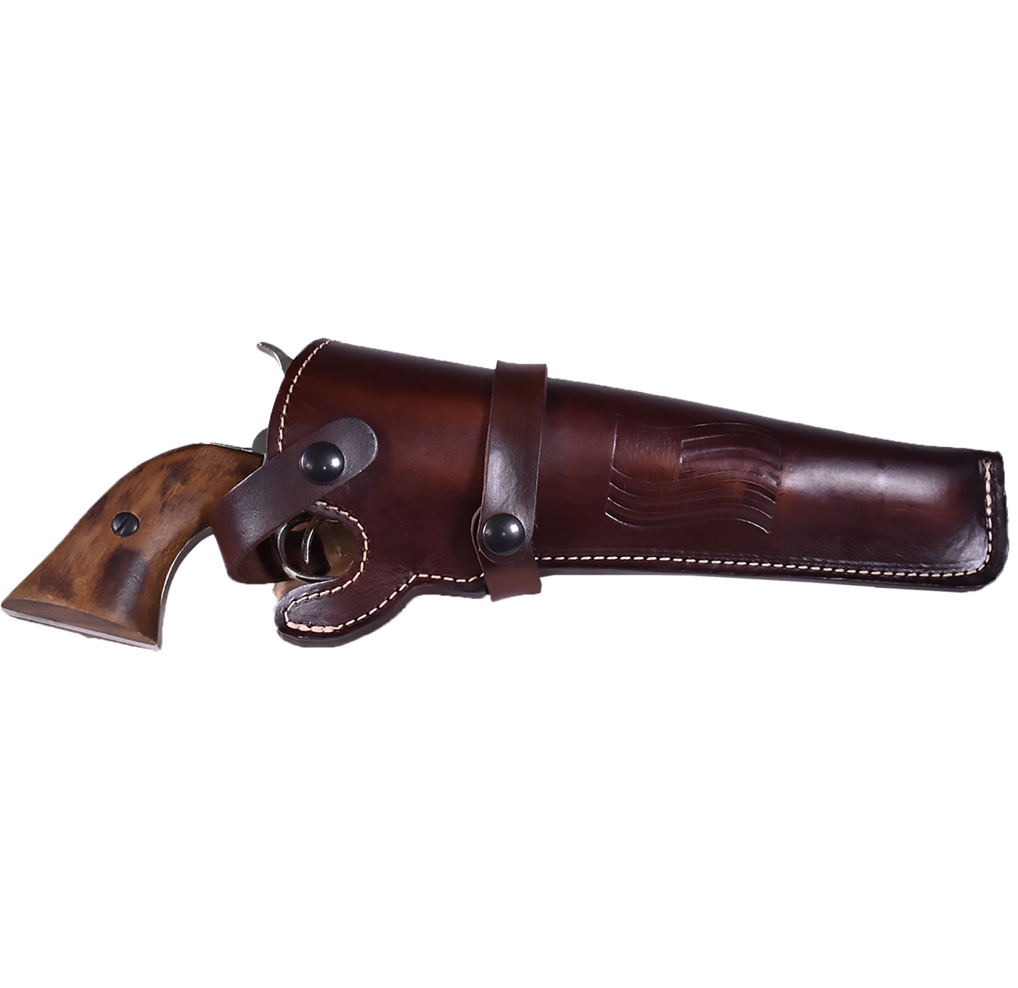 6" Barrel Revolver| Leather Western Holster| Leather Revolver Holst...