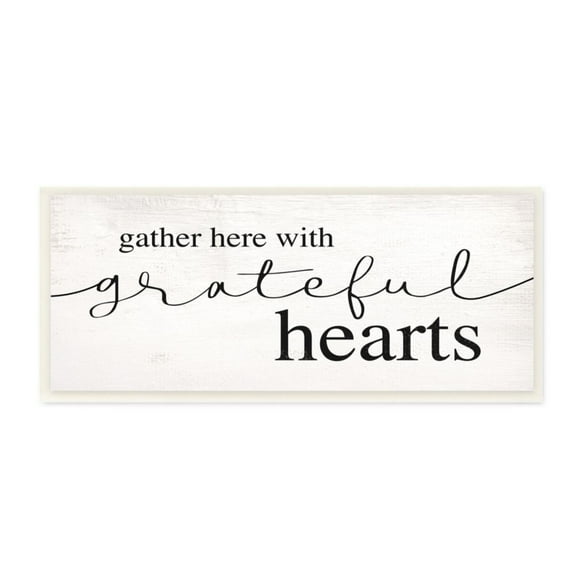 Stupell Industries Gather Grateful Hearts Phrase Charming Home Design Design by Daphne Polselli