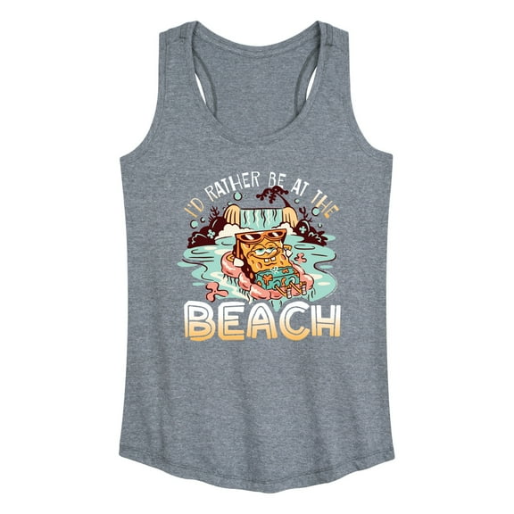 SpongeBob SquarePants - Rather Be At Beach - Women's Racerback Tank Top
