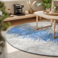 thumbnail image 3 of Round Area Rugs 6Ft, Blue Grey Abstract Non-Slip Washable Circle Rugs Carpet, Gradient Geometric Graffiti Modern Art Indoor Outdoor Rug Floor Mats Throw Runner for Bedroom Living Room Bathroom, 3 of 8
