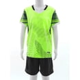 thumbnail image 5 of Fldy Boys Soccer Jersey Football Training Uniform Short Sleeve T-Shirts and Shorts Outfits Fluorescent Green XXS, 5 of 7
