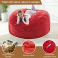 thumbnail image 3 of LaoGeoRon 6ft Large Bean Bag Chair with Filling,Indoor Bean Bag Lazy Sofa,Memory Foam,Removable Washable Flannel Cover, 3 of 9