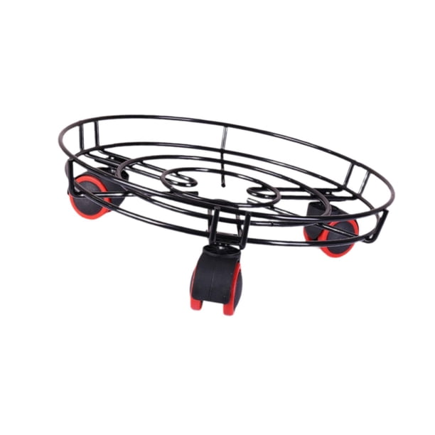 Carrito para macetas DYNWAVEMX con ruedas desmontables soporte para plantas rodante Negro 34 cm x 34 cm