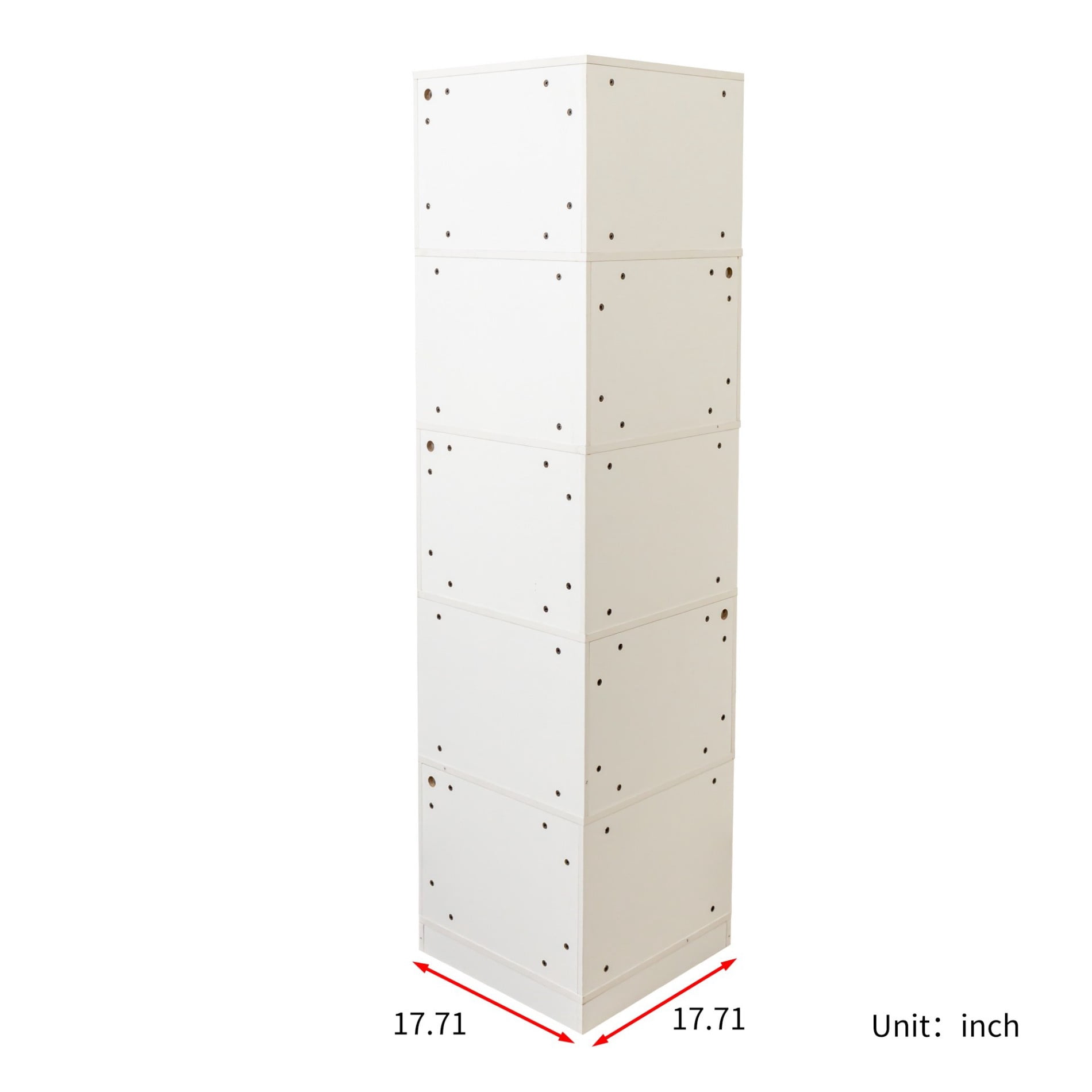 5 Tier Corner Bookshelf with LED Lights, L-Shaped Corner Shelf Stand, Space Saving Bookcase with Baffle, Freestanding Display Storage Rack for Living Room, Bedroom, Home Office, White