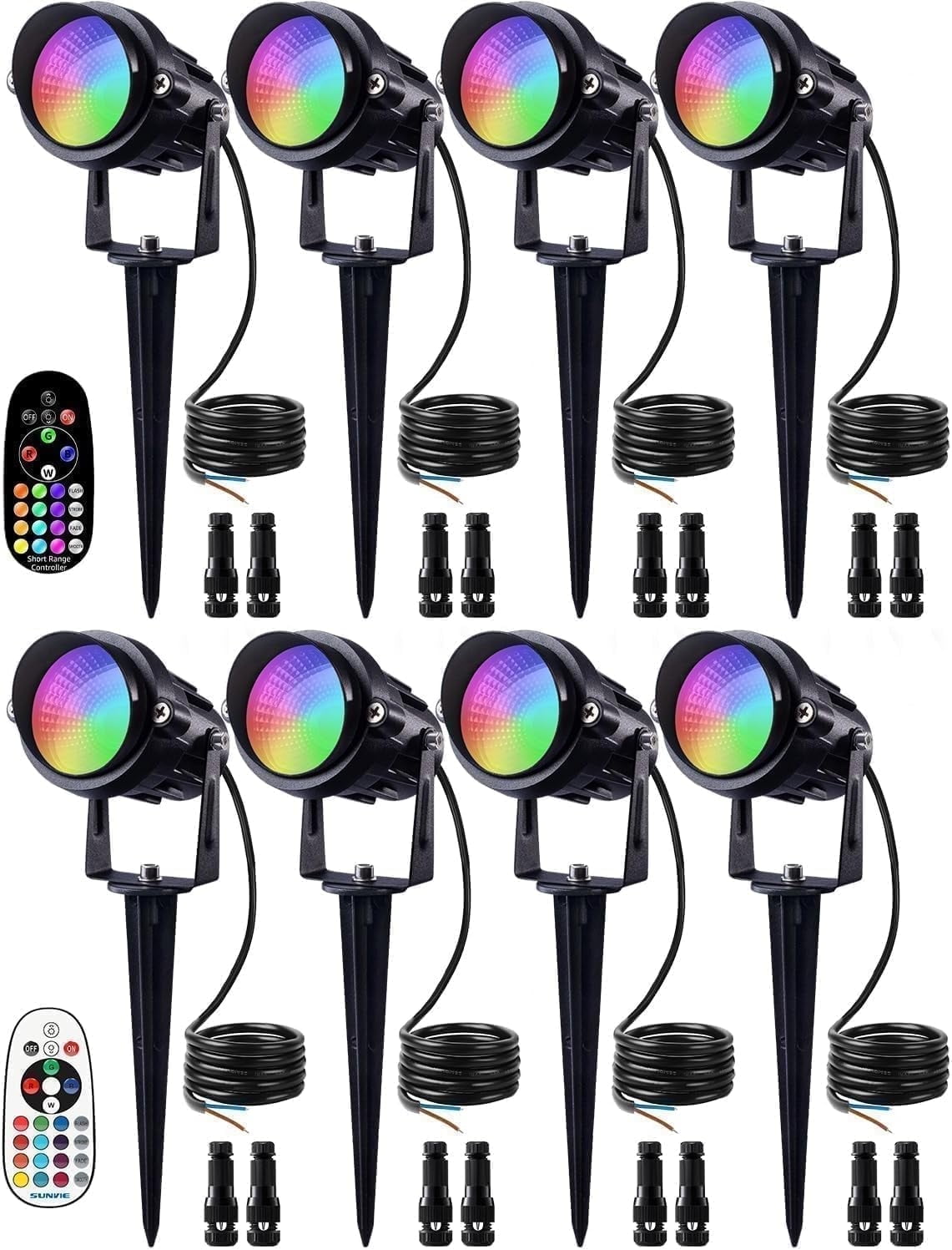 SUNVIE 12W LED Landscape Lights - Waterproof Garden Path Lighting - View #5