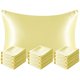 thumbnail image 1 of Chenchen 12 Pack Satin Queen Pillowcases for Hair and Skin, Luxurious and Silky Pillow Cases with Envelope Closure, 20 x 30 Inches, Light Yellow, 1 of 1