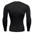 thumbnail image 4 of Men's Base Layers Long Sleeve Round Neck Solid Color Stretch Polyester Top 1 Pc, 4 of 8
