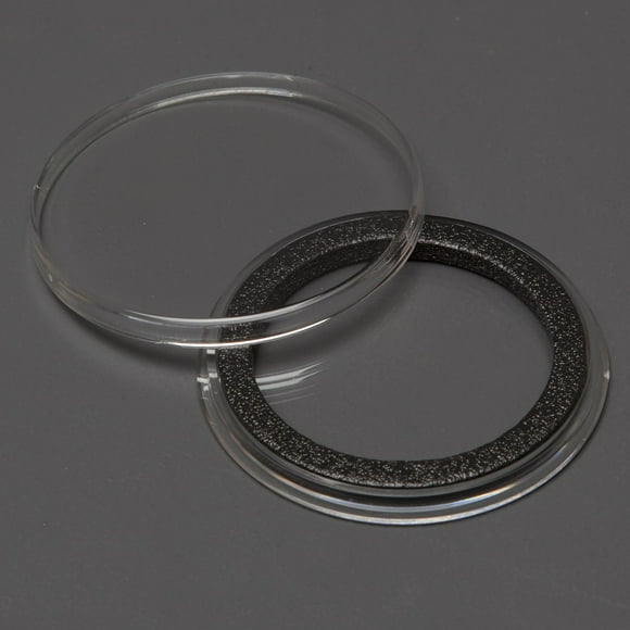 (25) Genuine Air-Tite Coin Holders Black Ring Type Coin Capsules Protect Your Silver, Gold, Platinum, Challenge, and Medallion Coins with Our Crystal Clear Protective Holders (38mm Black Ring)