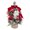 Red, variant on OIUR Snowy Mini Christmas Tree Small Tabletop Artificial Flocked Tree with Balls Bow And Cloth Bag Base for Home Office Desk Decor