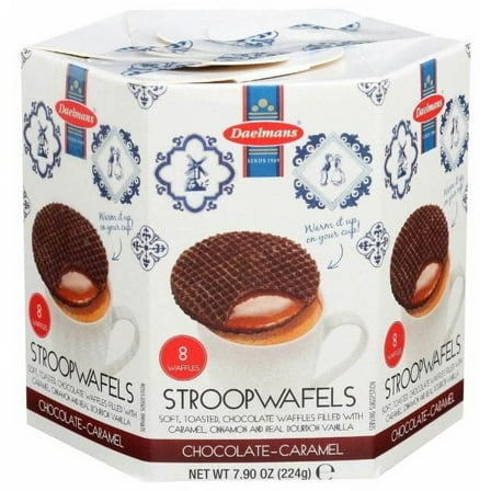 Daelmans Stroopwafels, Chocolate, 8 Waffles, 7.9 oz (224 g)