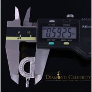 Diamond Celebrity'sWhite Bugutte Initial Alphabet'D' Sterling Silver Pendant 1.52ct Cubic Zirconia