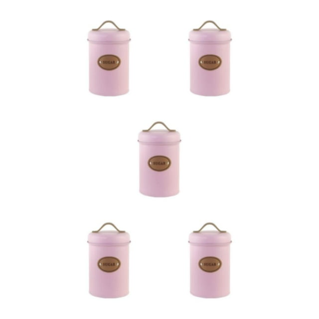 Youkk Durable Kitchen Canister Designed To Last And Ingredients Fresh Space-Saving Metal Kitchen Storage Jars Jars Kitchen Pink sugar 5Set