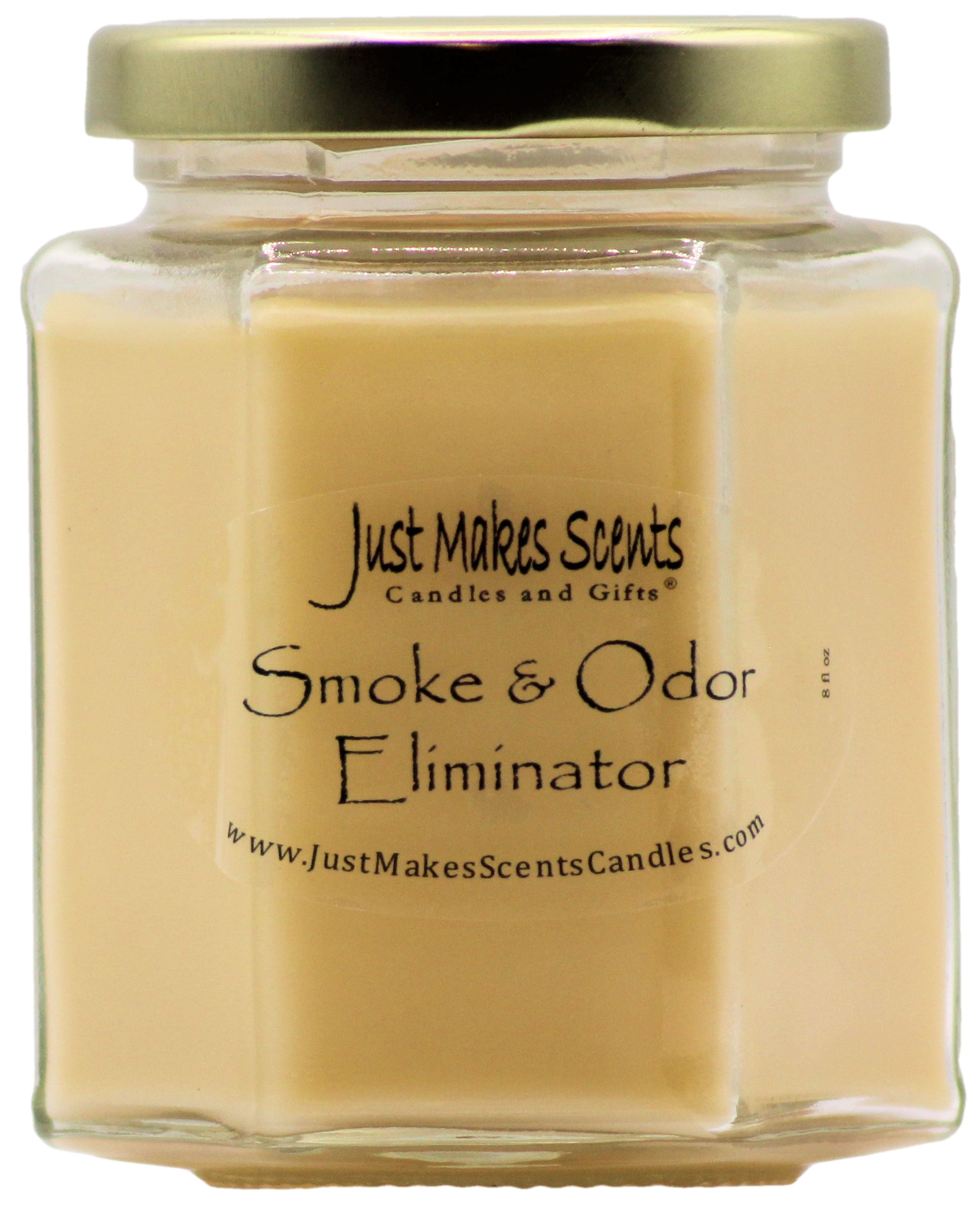 Smoke & Odor Eliminator Candle, 8 oz Hexagon jar