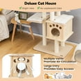 thumbnail image 6 of Gymax 67 in Multi-level Cat Tower w/ Top Perch & Wood Condo Modern Cat Tree, 6 of 10