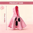 thumbnail image 6 of Desk Goose Halloween Outfit Pink Ghost Hoodie for 6.69 Inch Mini Goose Statue Desktop Decoration Accessory, 6 of 6