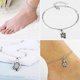 thumbnail image 5 of 1 tobillera de cadena de tortuga plateada para mujer, para playa, sandalia descalza, ajustable, elegante y popular. Sailing Electrónica, 5 of 5