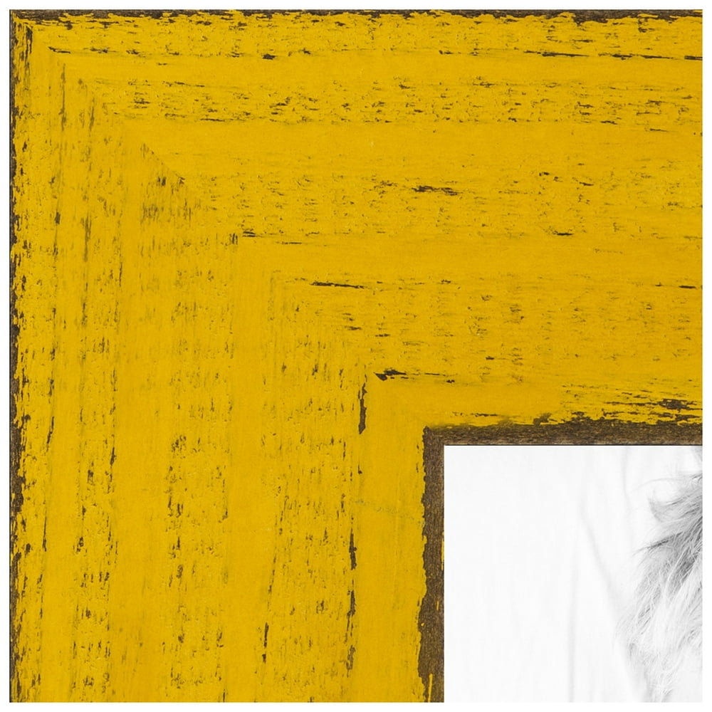 ArtToFrames 8x8 Inch Yellow Picture Frame, This Yellow Wood Poster