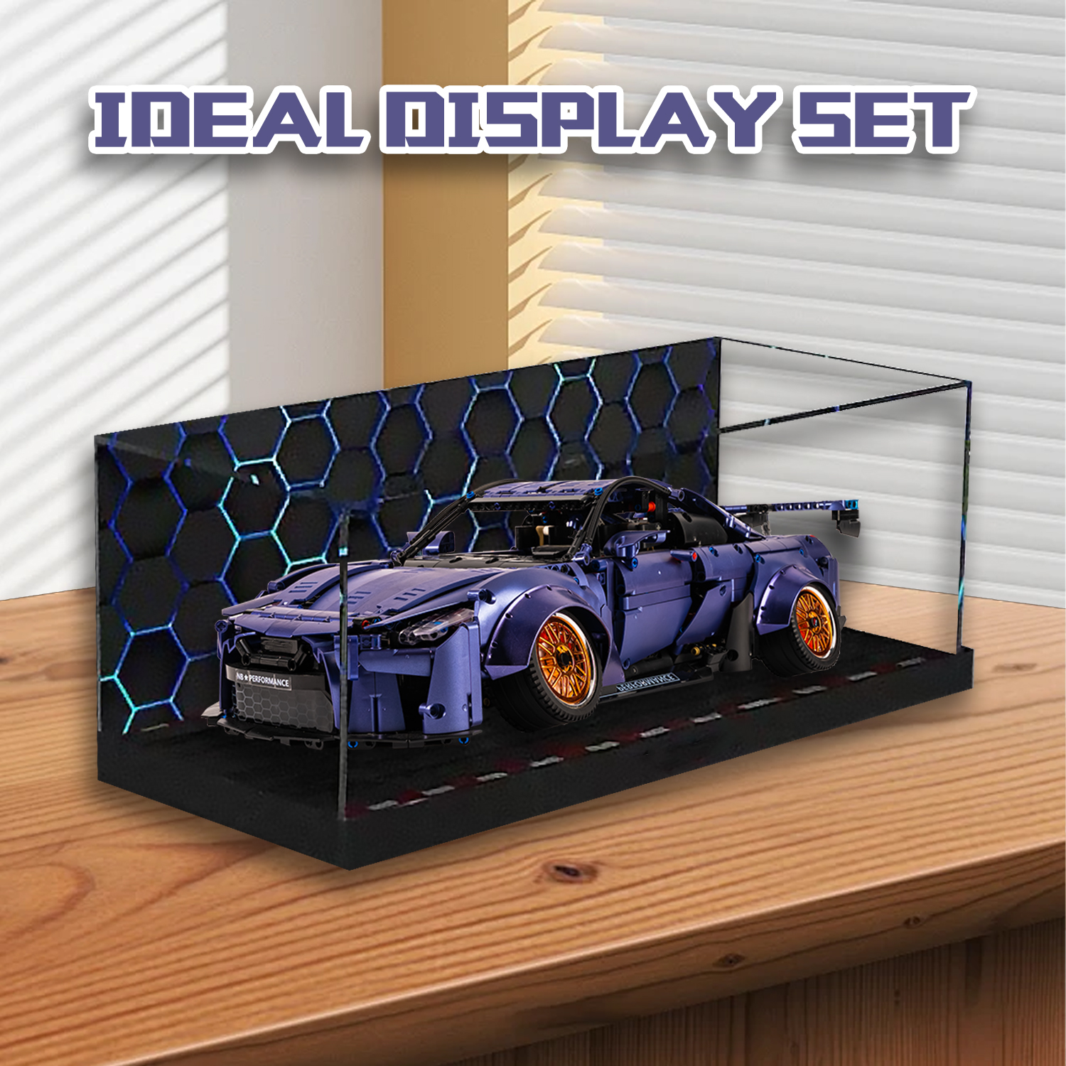 QOQ 1:10 Scale DIY Racing Car Building Blocks, Collectible Supercar Model Kit for Kids & Adults, Birthday Gift Toy (2389 PCS)