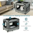 thumbnail image 3 of Gymax Extra Large Portable Folding Dog Soft Crate w/ 4 Lockable Wheels Cat Carrier, 3 of 10