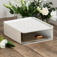 thumbnail image 6 of Countertop Storage Box Multifunctional Portable Makeup Holder Container Bathroom Organizer Container for Countertop Bathroom Bedroom Desk White, 6 of 9