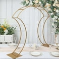 thumbnail image 2 of Efavormart 38" Gold Metal Floral Arch Frame Wedding Table Centerpiece Stand With Curvy Design, Large Table Display Or Aisle Prop, 2 of 11
