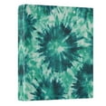 thumbnail image 2 of Dark Teal Tie-dye Pattern 3 Ring Hardcover Binders 1.5in Round Rings for Letter-Size Folder Paper Organizer Pockets for Office Student Recipe, 2 of 9