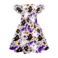 thumbnail image 4 of Girls' Dresses Halloween Cartoon Printed Flutter Sleeve Sundress Fall Fashion Halloween Clothes for Toddler & Tween Girls, 4 of 4
