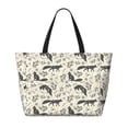thumbnail image 2 of Disketp Vintage Moon Fox Bolsa de Playa de Gran Capacidad, Bolso Impermeable y a Prueba de Arena para Mujer, Ideal para Playa, Piscina y Natación, 2 of 7