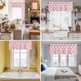 thumbnail image 5 of White Pink Daisy Kitchen Curtain Valances for Windows Farmhouse Short Curtains, Spring Summer Floral Botanical Rod Pocket Valance Curtain for Bedroom Cafe Living Room, 5 of 8