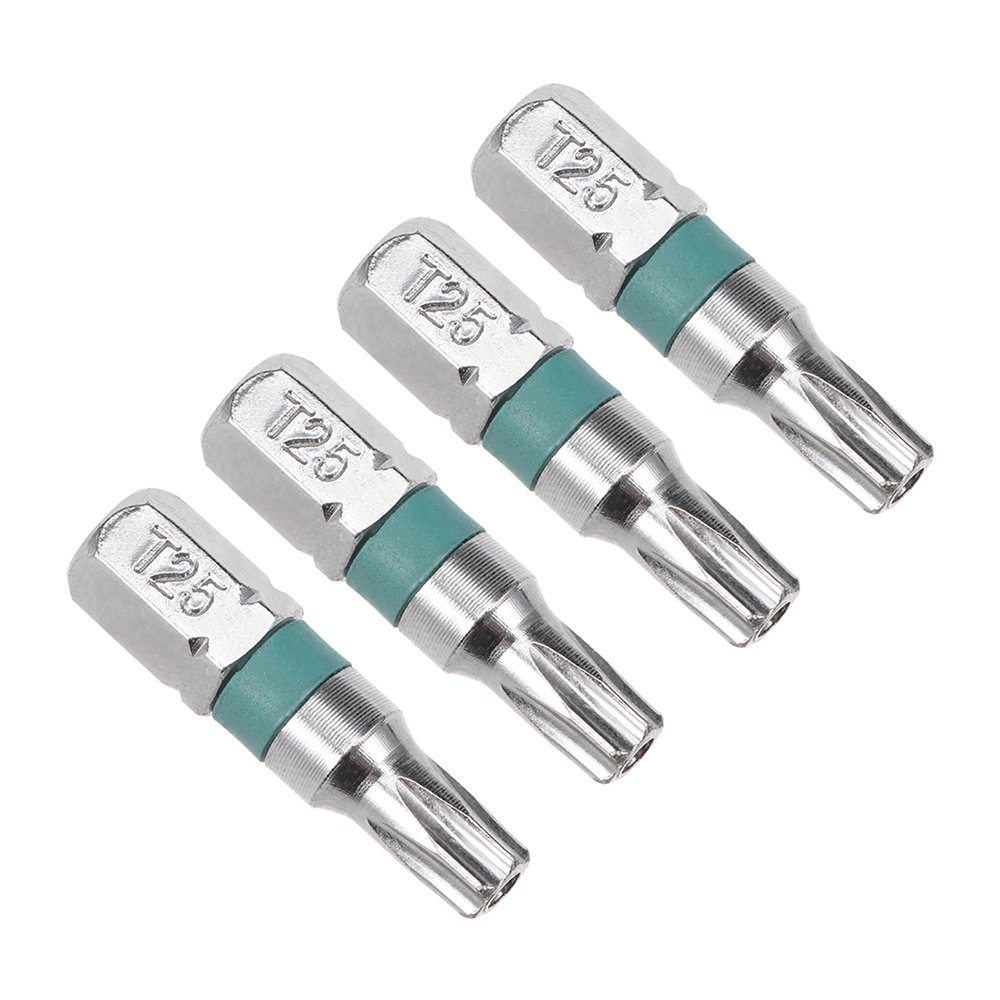 1/4Inch Hex Shank T25 Security Torx Screwdriver Drill Bits S2 4pcs