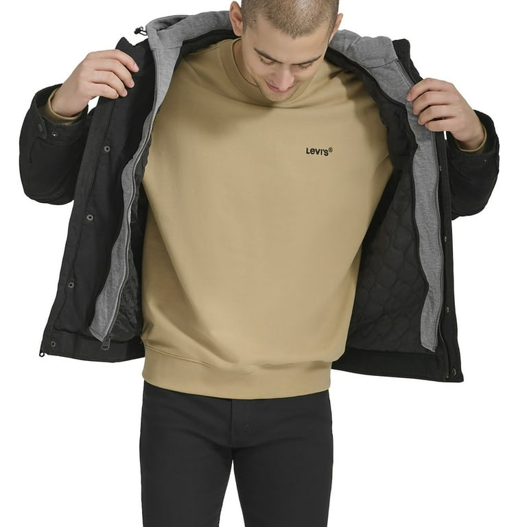 Men's Levi's® Cotton Hooded Quilt Lined Trucker Jacket Color