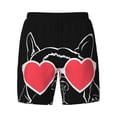 thumbnail image 4 of Lsque Mens Swim Trunks Animal Bulldog French Pattern - Bathing Suit Compression Liner - Beach Swim Shorts Swimwear - (S-3XL) - Stretch Quick Dry -Small, 4 of 9