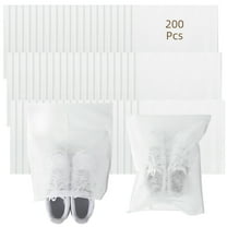 200Pcs Dustproof Shoe Storage Bags, Breathable Non-woven Shoe Pouches, Drawstring Storage Organizers for Travel
