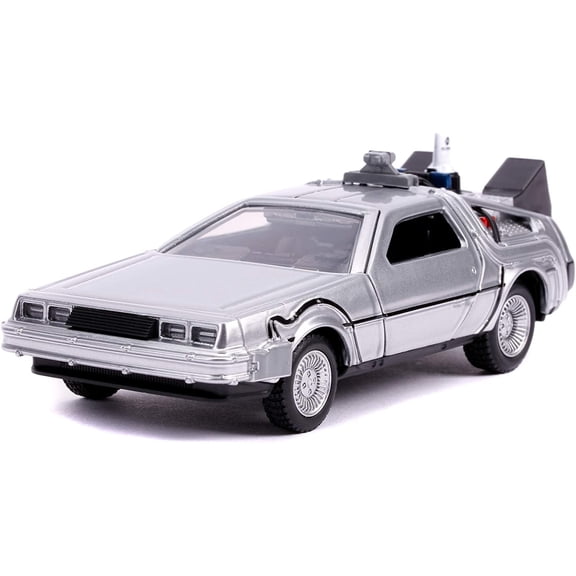 DeLorean DMC (Time Machine) Silver "Back to the Future Part II" (1989) Movie "Hollywood Rides" Series 1/32 Diecast Model Car by Jada