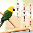thumbnail image 5 of Mightlink Bird Gnawing Toy Colorful Beads Crisp Bell Relieve Boredom Bite Resistant Aid Digestion Parrot Toy for Pet Cage, 5 of 7