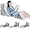 White, variant on 4PCS Orthopedic Bed Wedge Pillow Set for Sleeping Post Surgery Foam Pillow for Body Back and Leg Pain Relief Triangle Adjustable Support Pillow - Acid Reflux Anti Snoring GERD Sleeping