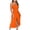 Orange-A, variant on Puntoco Women'S Summer Dress Print Strapless Long Dress Beach Split Dress Party Club Dress White 4(S)