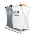 thumbnail image 1 of Cesto De Ropa Sucia Plegable Con 2 Compartimentos Kimhi Organizador Bote Canasta Para Ropa Impermeable Portatil Multifunción Lavanderia Cesta Almacenamiento Para Baños Y Dormitorios, 1 of 6