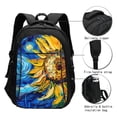 thumbnail image 4 of Horeoi vintage Starry Sunflower Print USB Backpack for Travel School Work with Laptop Compartment Charging Port and Anti-Theft Pocket, 4 of 4