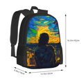 thumbnail image 2 of Daiia Abstract Starry Sky Backpack for Men and Women -Durable Backpack Large Capacity, Water-Resistant Bag with Adjustable Straps and Laptop Compartment, 2 of 7