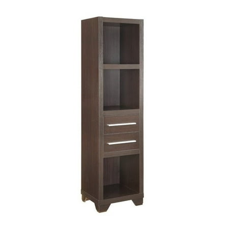 - Coaster 3 Shelf 2 Drawer Media Tower in Cappuccino