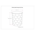 thumbnail image 7 of Allora 17" Contemporary Metal Storage End Table in Antique Silver, 7 of 7