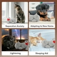 thumbnail image 3 of All For Paws Heartbeat Cat Plush Toy with Heat Pack, Kitty Sleep Aid & Anxiety Relief Snuggling Toy, Gray Kitty, 3 of 7