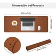 thumbnail image 4 of Alfombra para Mouse, Protector de Almohadilla de Escritorio, Tapete de Escritura Impermeable Antideslizante para Oficina y Hogar, Mouse Pad XXL (Marrón), 4 of 5