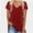 Deep Red, variant on Women's T Shirts V-Neck Short Sleeve Athletic Shirts Tee Tops