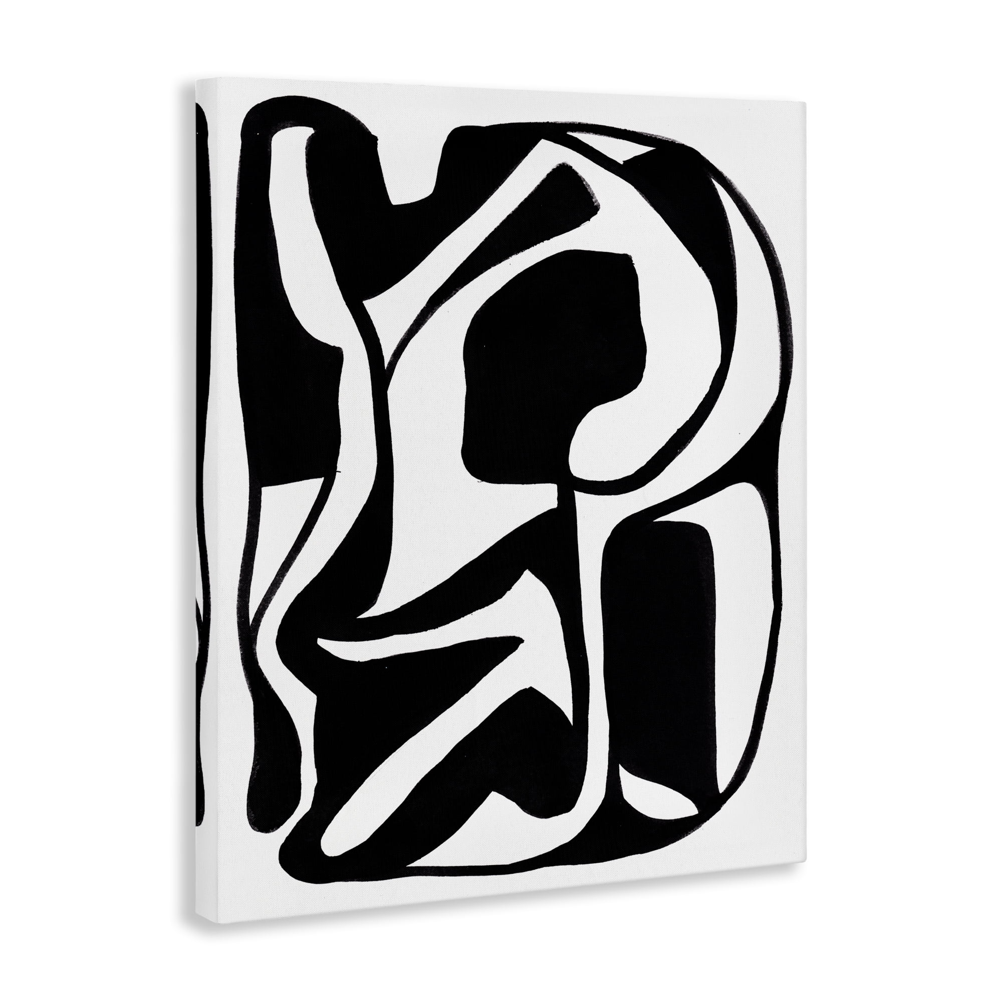 Stupell Industries Swirling Ink Pattern Abstract Painting Wrapped Canvas Art Print Wall Art, 24 x 30
