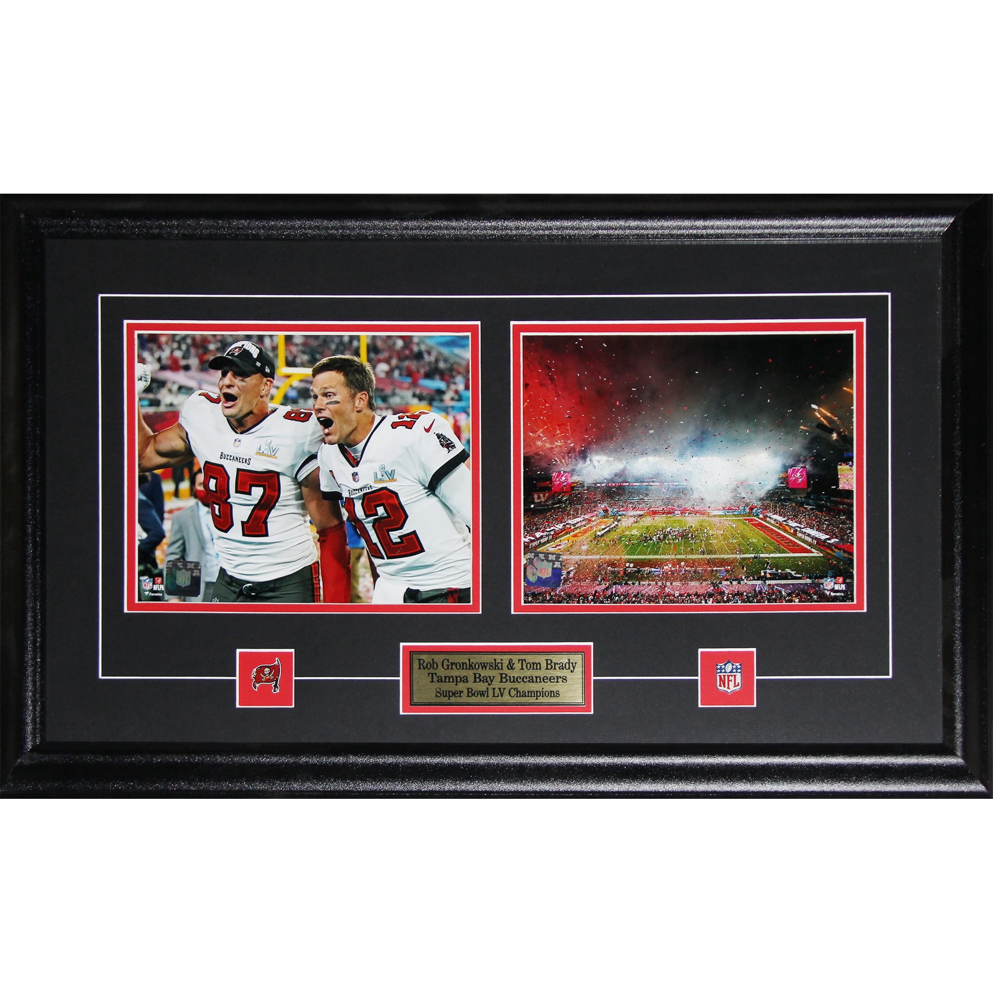 Framed Tom Brady Tampa Bay Buccaneers Super Bowl LV Champions