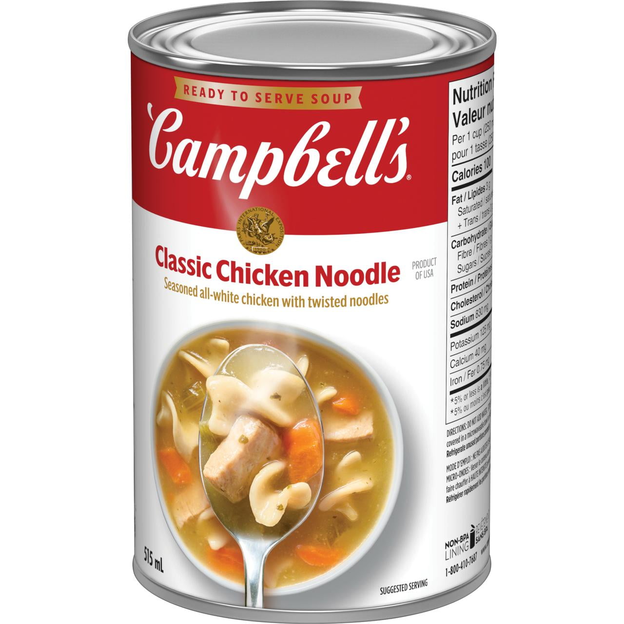 Campbell's® Ready to Serve Classic Chicken Noodle Soup, Shelf Stable