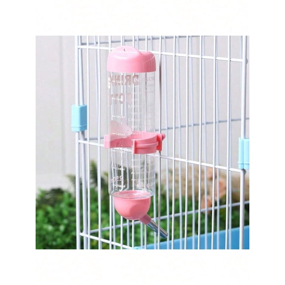 8.5oz Small Animal Water Bottle - Bite-Proof Dispenser for Rabbits, Ferrets, Hamsters, Guinea Pigs & Small Animals Pink